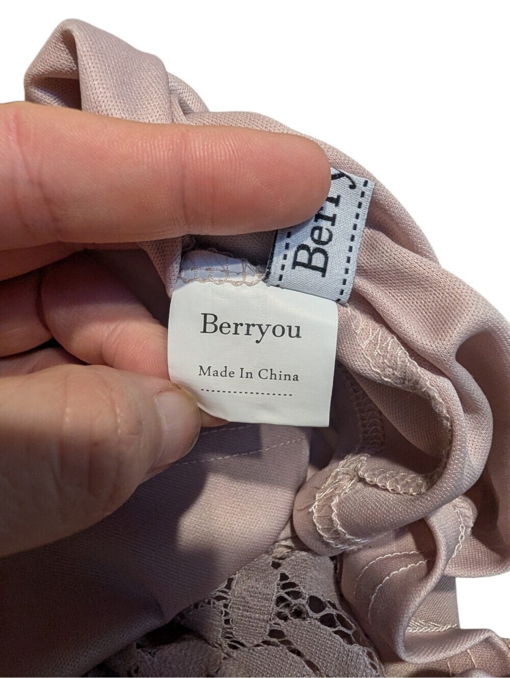 Berryou Blush Pink Lace Sleeveless Top 2XL Eyelash Lace Swing Tank - Picture 7 of 9